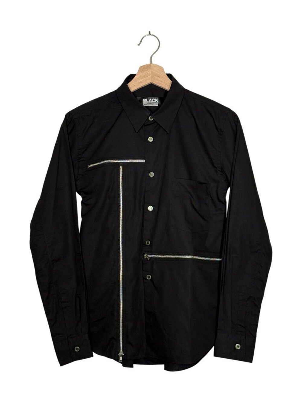 Black Comme Des Garcons 2019AW Triple Zip Deconstructed Shirt